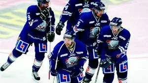 En skrattmatch? Linköpings spelare jublar efter 3-1 i Cloetta Center. Foto:Scanpix
