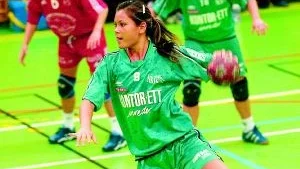 Jennifer Kasman sköt elva mål mot Höör. Bäst i hemmalaget.
FOTO:ANITA KJELLBERG