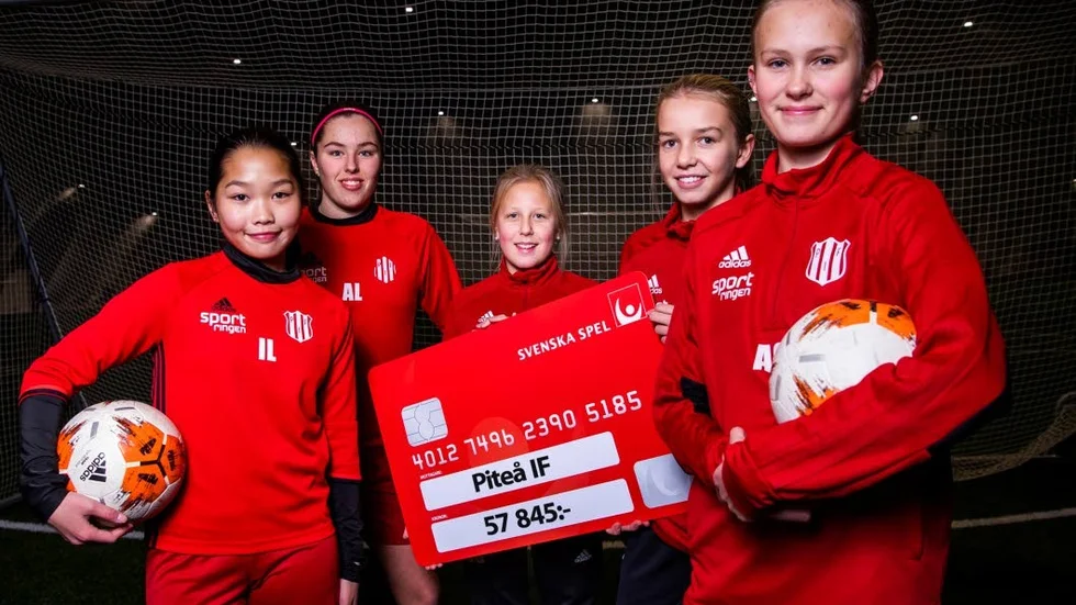 Piteå IF får 57 845 kronor via Svenska Spels initiativ Gräsroten.