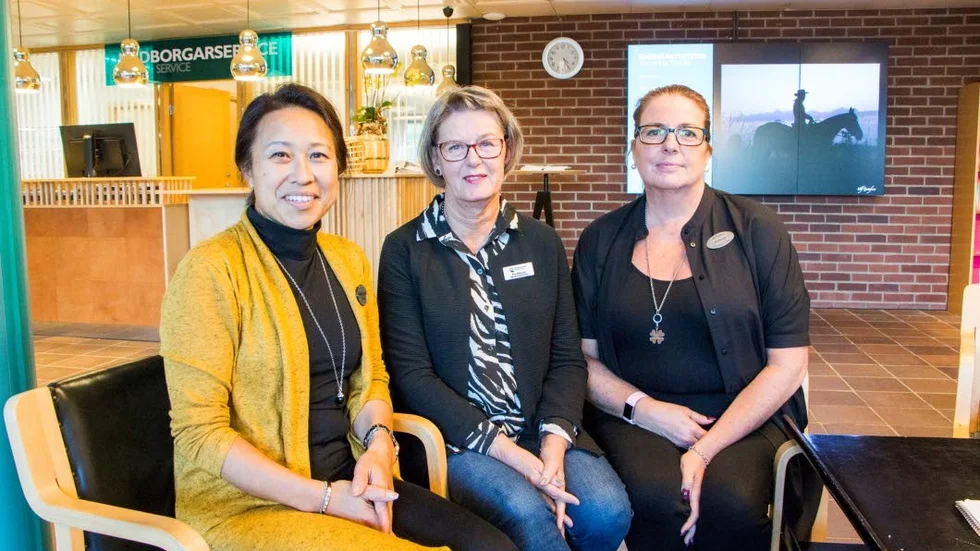 Skolsköterskorna Anna Lundström, Pia Öhlund och Annica Baudin fängslades av Bita Eshraghis föreläsning.
