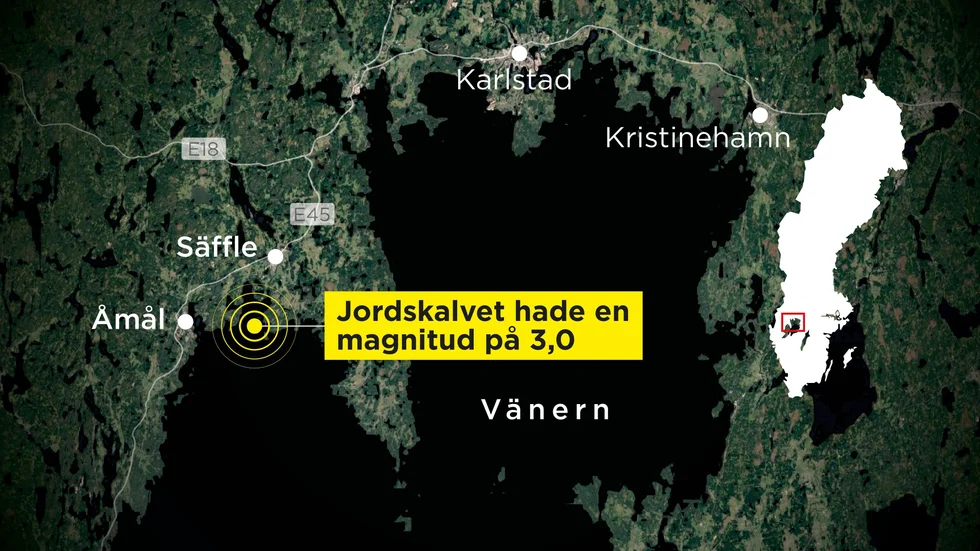 Jordskalvet hade en magnitud på 3,0.