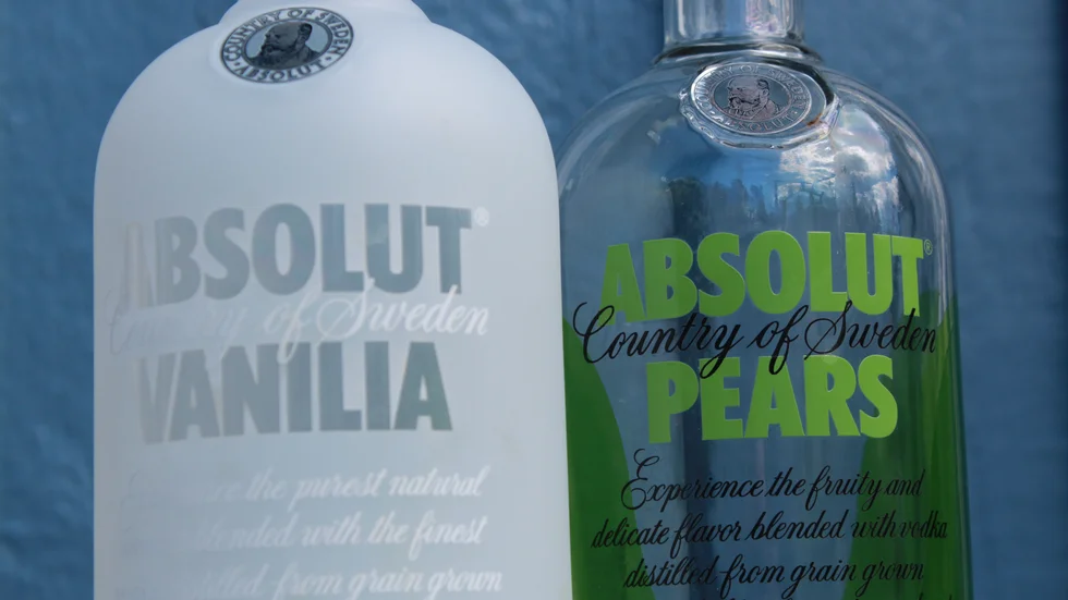 Absolut Vodka tillverkad av av Pernod Ricard Sweden. Arkivbild.