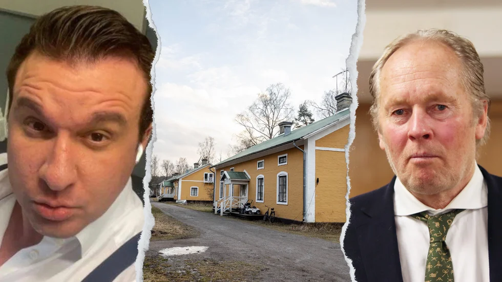 Hyreshusen i Tobo har varit en följetong i olika medier i 10–15 år, ofta under beteckningen ”skandalhusen”. I den tvist som nu pågår står Christoph Svahns bolag på den ena sidan och Johan Stendahls på den andra. Bilden är ett montage.