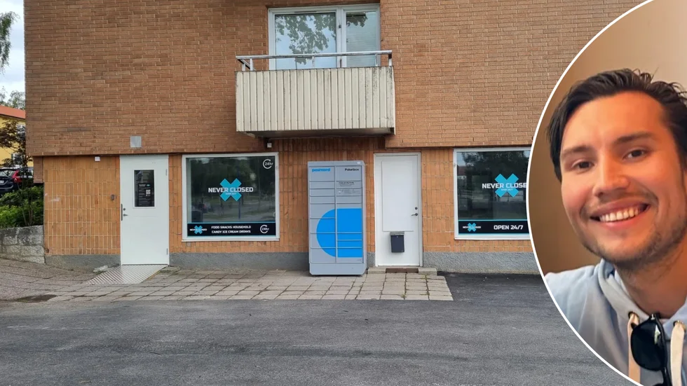 Giovanni Tuesta tror på Flen. Orten får nu en dygnet runt-öppen butik.