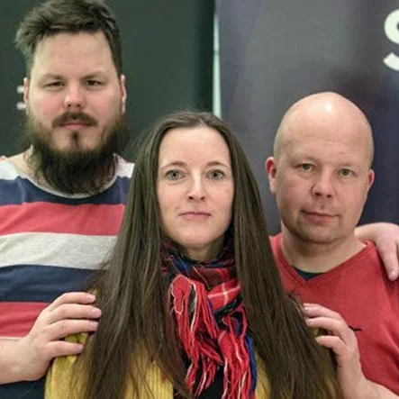 Ny podd. Tobias Poggats, Katarina Hällgren och Jörgen Heikki gör politikpodden Sápmi.