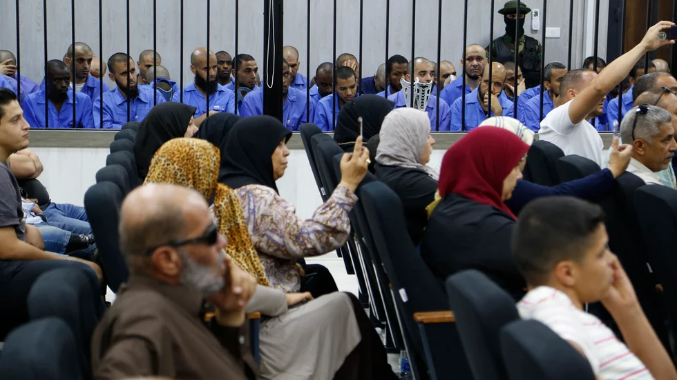 Rättegång mot misstänkta jihadister i Misrata. Libyen, i höstas. Arkivbild.