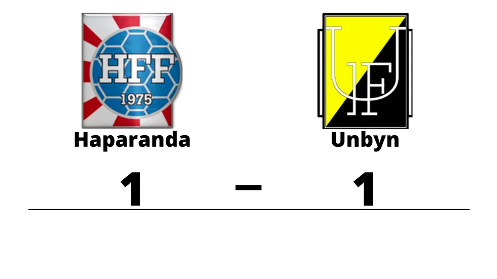 Haparanda FF spelade lika mot Unbyns IF