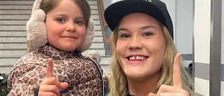 Noomi, 5, fick fira sin guldhjältinna Allis Nyström