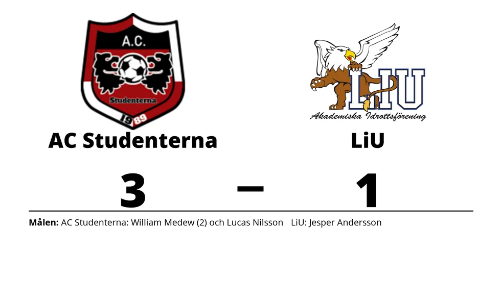AC Studenterna vann mot LiU AIF FK