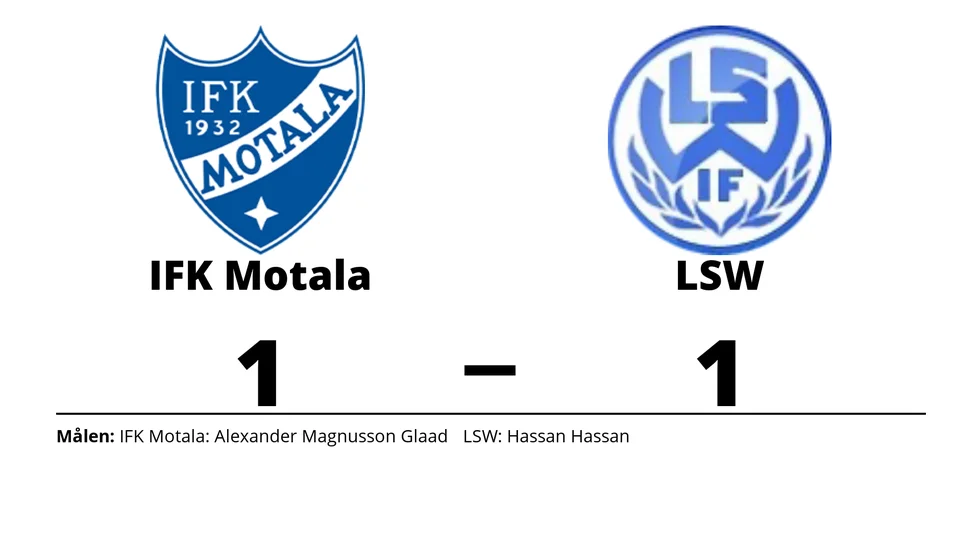 IFK Motala FK spelade lika mot LSW IF