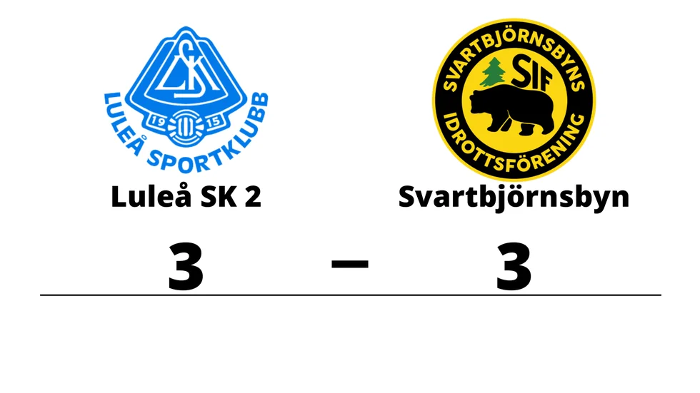 Luleå SK 2 spelade lika mot Svartbjörnsbyns IF
