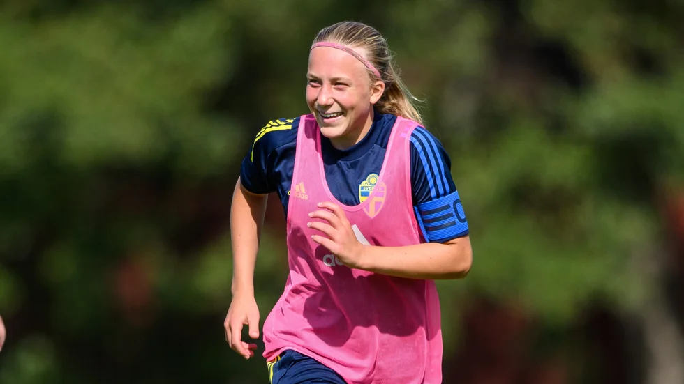 Thindra Mattsson under en tidigare landslagssamling. Den här gången fick Uppsala-spelaren tacka nej.