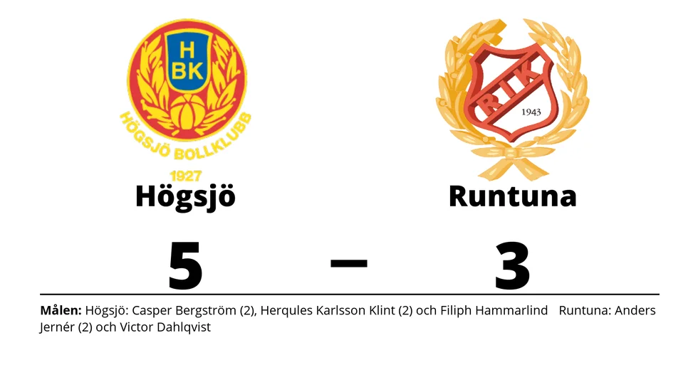 Högsjö BK vann mot Runtuna IK