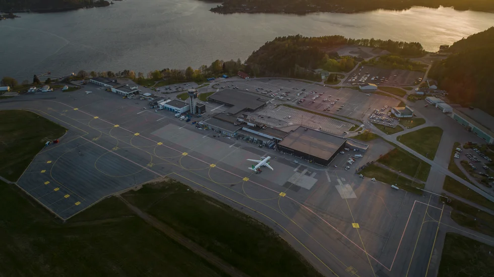 Kristiansands flygplats Kjevik har evakuerats. Arkivbild.