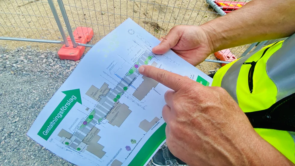 Målet är att ge gatan en skolgårdsliknande gestaltning.