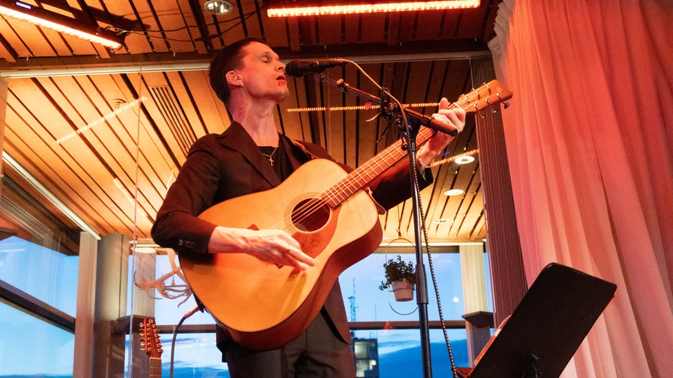 Jonathan Johansson i loungen i Kulturens hus.