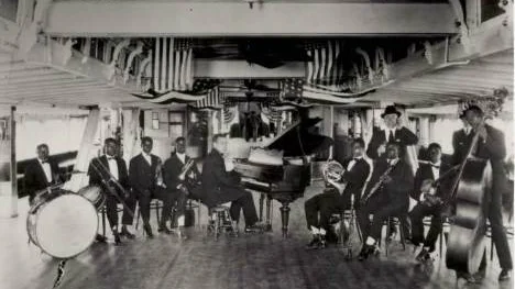 Fate Marables orkester ombord på S/S Sidney 1919.