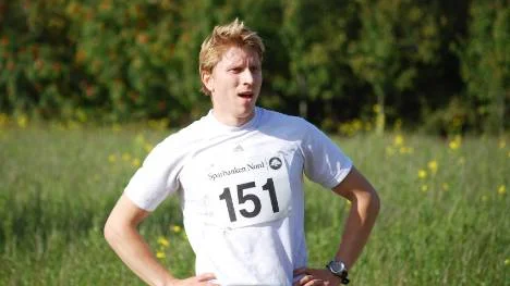 Peter Johansson pustar ut efter att ha vunnit över barndomskompisen Henrik Lundholm för första gången.