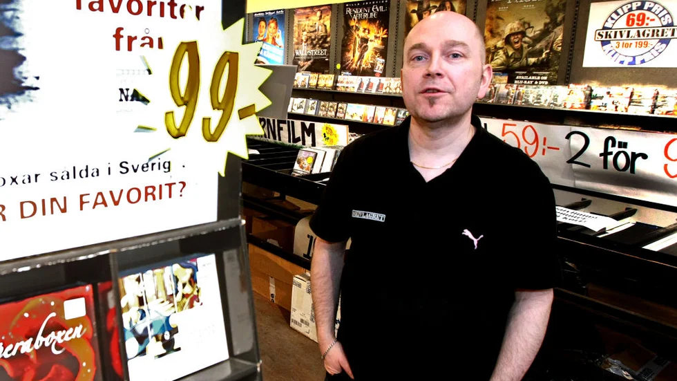 Edvard Evve Nissen i sin gamla butik Skivlagret.Foto: MIKAEL SVENSSON