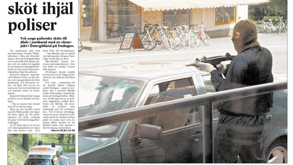 Correns förstasida den 29 maj 1999, dagen efter Malexandermorden.