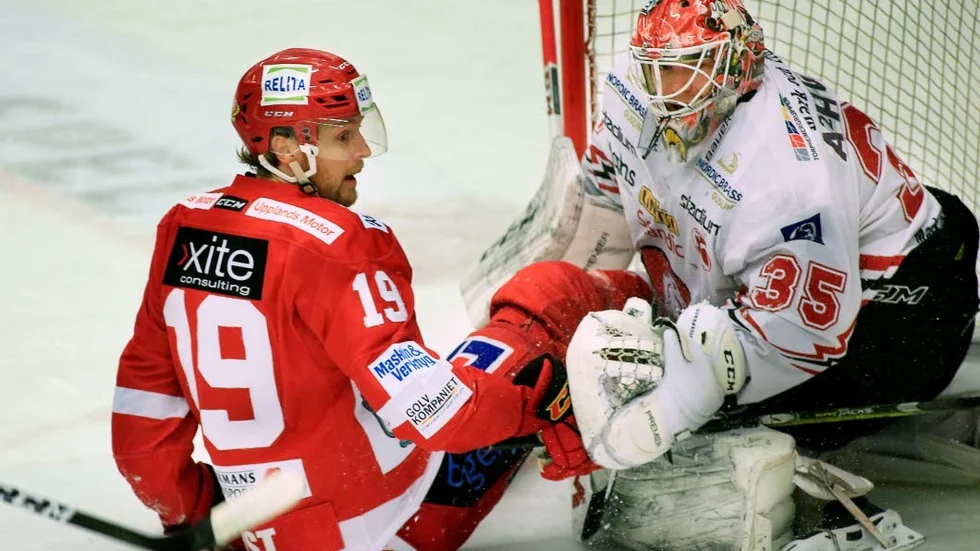 William Quist i en match mot Vita Hästen.