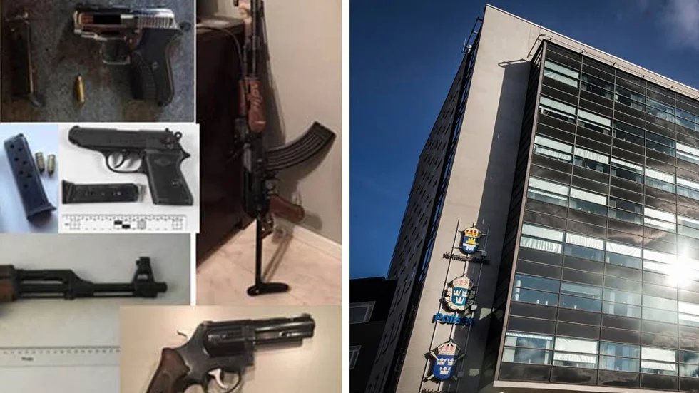 Enligt polisen har antalet vapen som är i omlopp ökat. Vapnen på bilden har beslagtagits i Uppsala. På fredagen håller polisen en presskonferens med anledning av deras satsning mot grov brottslighet.