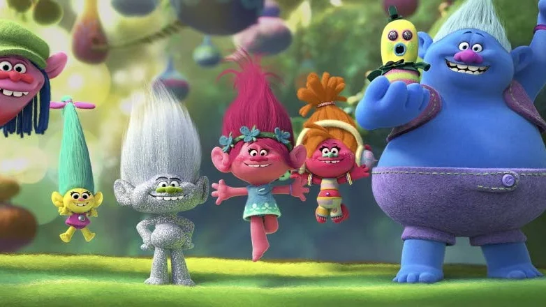 Den obekymrade Poppy och hennes glada, sjungande kompisgäng hamnar i knipa i filmen "Trolls".