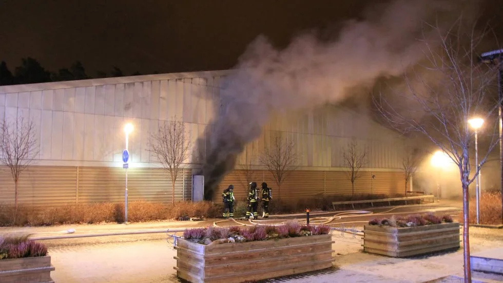 Brand i hallen 2 januari.