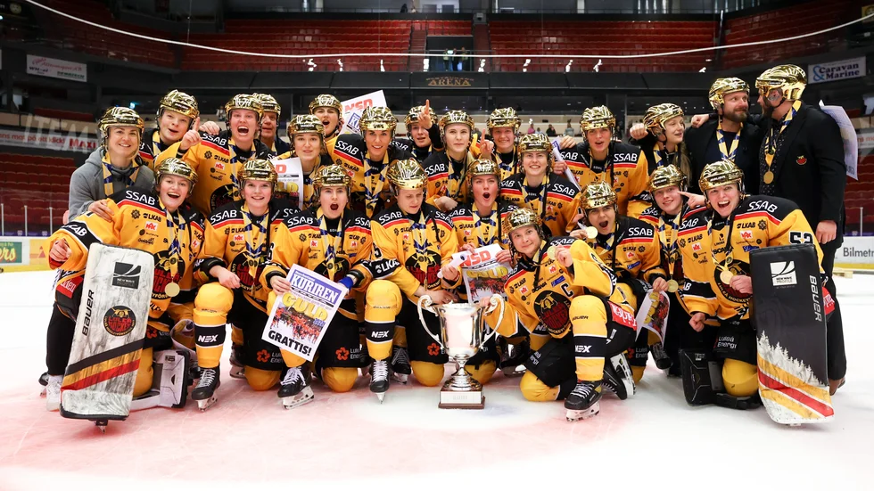 Lagbild efter SM-guldet i Gävle.