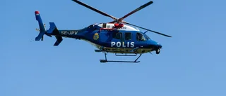 Polisen fick flyga till brottplatsen