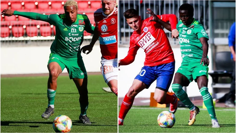 Andra klubbar har visat intresse för Bodens nyckelspelare Willie Clemons, till vänster i bild, och Raymond Mendy, till höger.