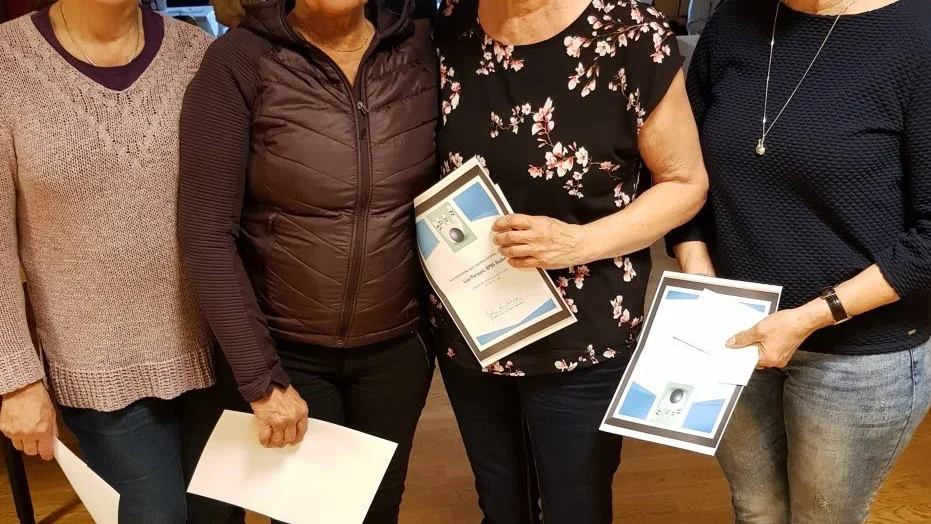 Klassegrare i DM Gunnel Snell-Lidberg, Maj-Lene Jansson,­ Lisa Persson och Monica Svalkvist som dessutom blev ­distriktsmästare.