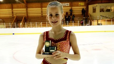Filippa Wesström efter prisutdelning i klassen Minior A tredje plats.