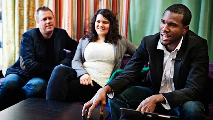 Från vänster: Kim Knudsen, Sofie Nilsson och Jason Daye.