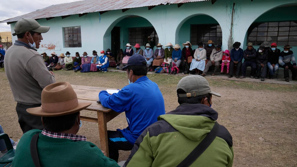 En av alla skolor i Peru som stängde under pandemin. Den här, i , här i Mijane, blev i stället vaccineringsklinik. Arkivbild.