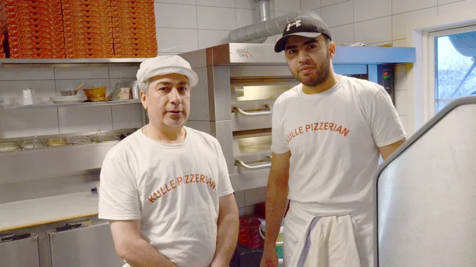 Kullepizzerian. Mohamad Hodroj och Hussein Aldahwi har fullt upp på nystartade Kullepizzerian.
