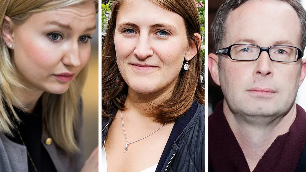 Ebba Busch Thor (KD), Jessica Ohlson (SD) och Alf Karlsson (MP).