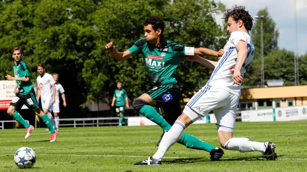 Avgörande. Lagkapten Mohammed Ibrahim var starkt bidragande i ESK:s seger efter ett mål och starkt spel.