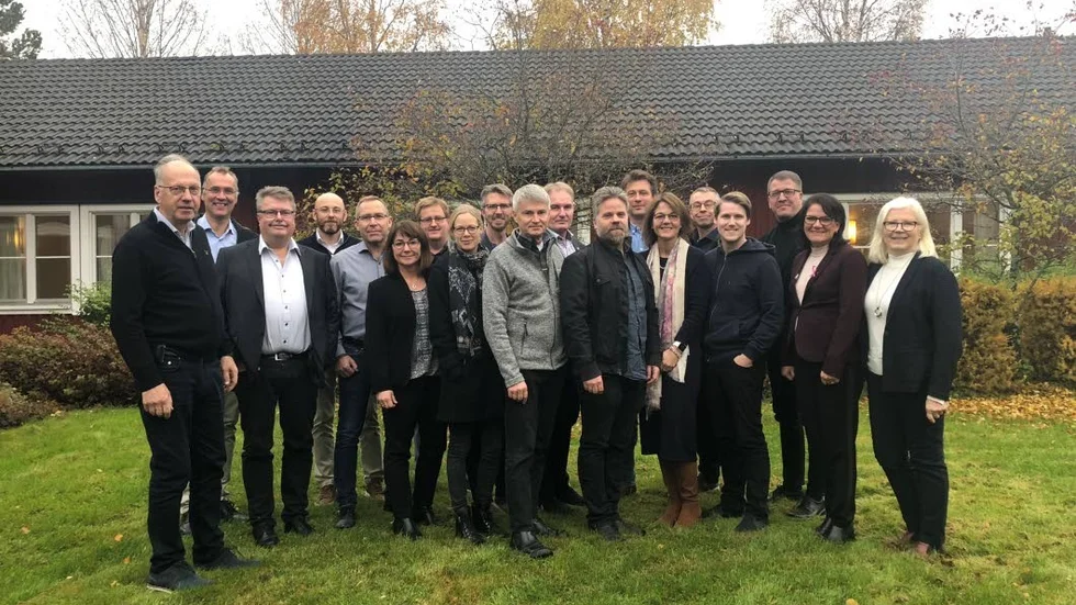 På bilden är representanter från IUC Norr, Boliden Mineral AB, SmurfitKappa, Region Norrbotten, Lundqvist Trä, DataPolarna AB, Optimation och representanter från kommuner och företagsfrämjare, samlade.