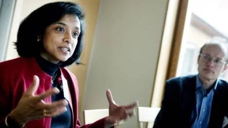 Sandhya Dwarkadas, professor i datavetenskap och elektroteknik vid universitetet i Rochester och Bengt Jonsson, föreståndare för Uppmarc och professor i datorteknik.