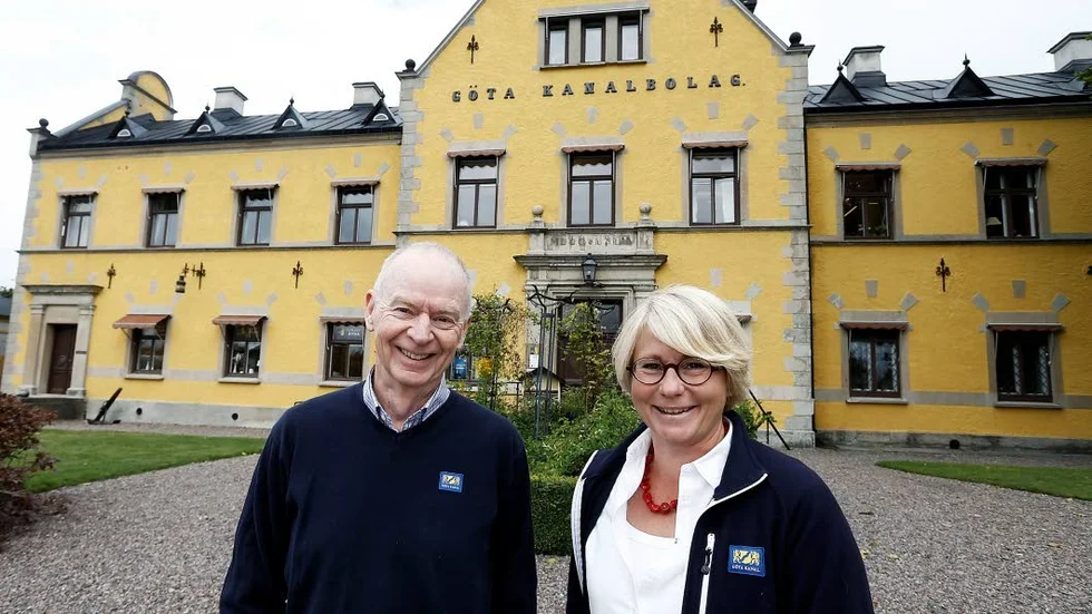 Anders Donlau och Anna Meyer kan summera en rekordsommar för Göta kanalbolag och "Sveriges blå band", som kanalen kallas för.
