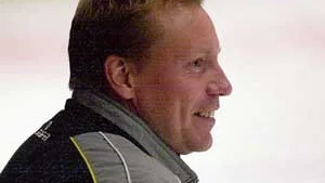 Glad.. Assisterande tränaren Krister Ström är nöjd med det spel som Vimmerby Hockey presterat i vinter.