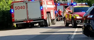 Brand i lastpall hotade sprida sig