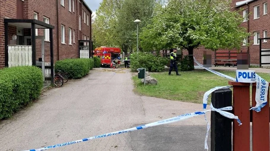 Lägenheten blev totalförstörd.