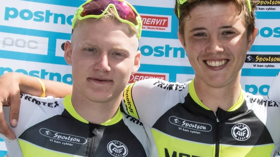 INGEN MEDALJ. Maifduon Linus Kvist och Jacob Eriksson kom åttonde och 13:e i JEM-linjeloppet i Danmark på fredagen.