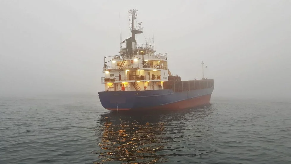 Fartyget gick på grund utanför Oskarshamn den 23 september.