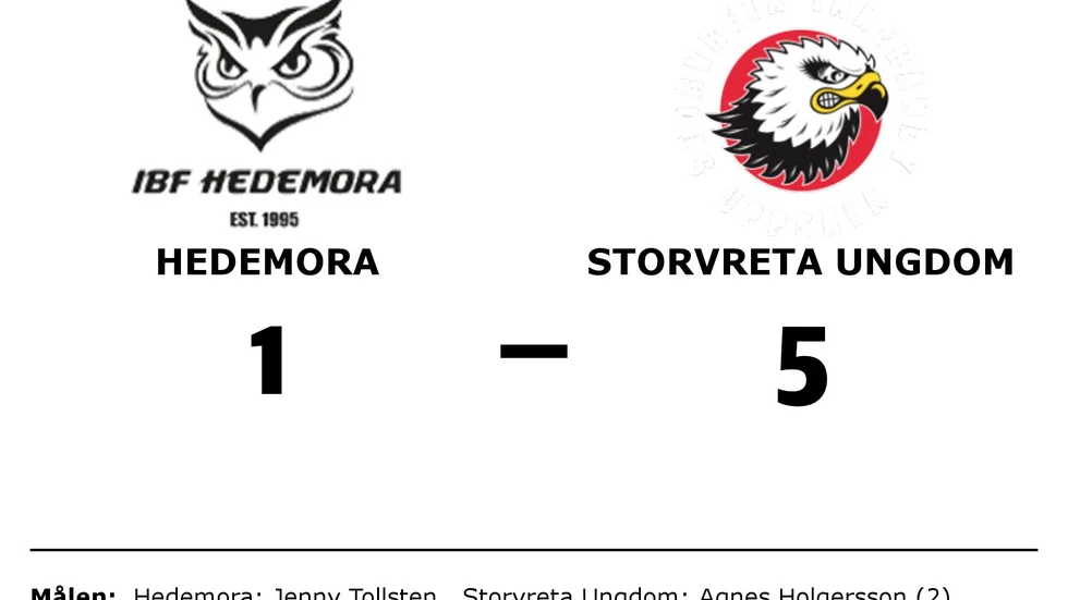 IBF Hedemora förlorade mot Storvreta Ungdom IBK D1