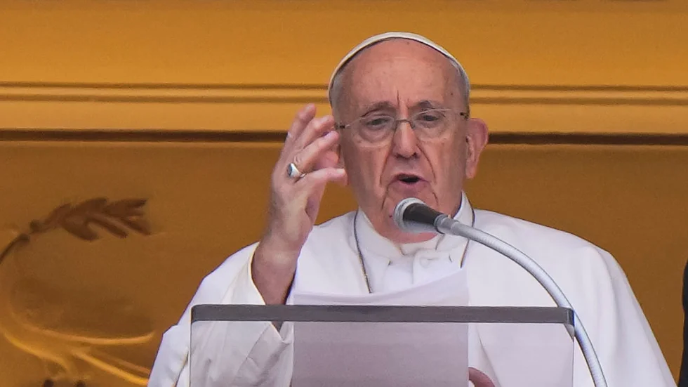 Under sin söndagspredikan uppmanade påve Franciskus världens ledare att vidta klimatåtgärder.