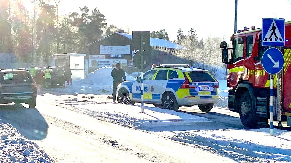 Trafikolycka på Sveavägen.