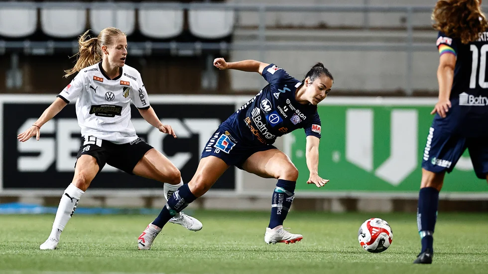 Linköpings Michelle De Jongh under fotbollsmatchen i Damallsvenskan mellan Linköping och Häcken.